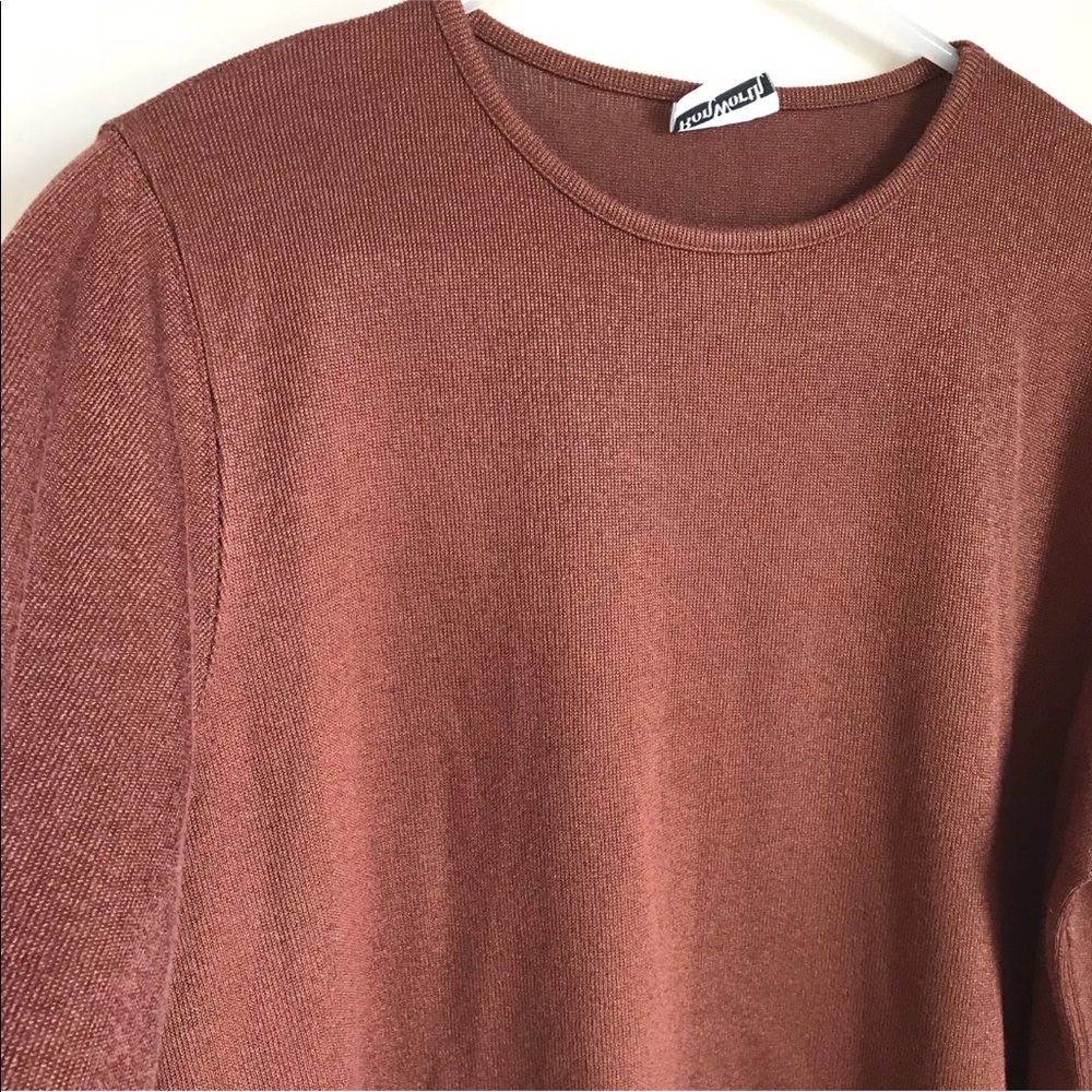 Vintage Bon Worth Rust Flat Metallic Shirt - Picture 7 of 7